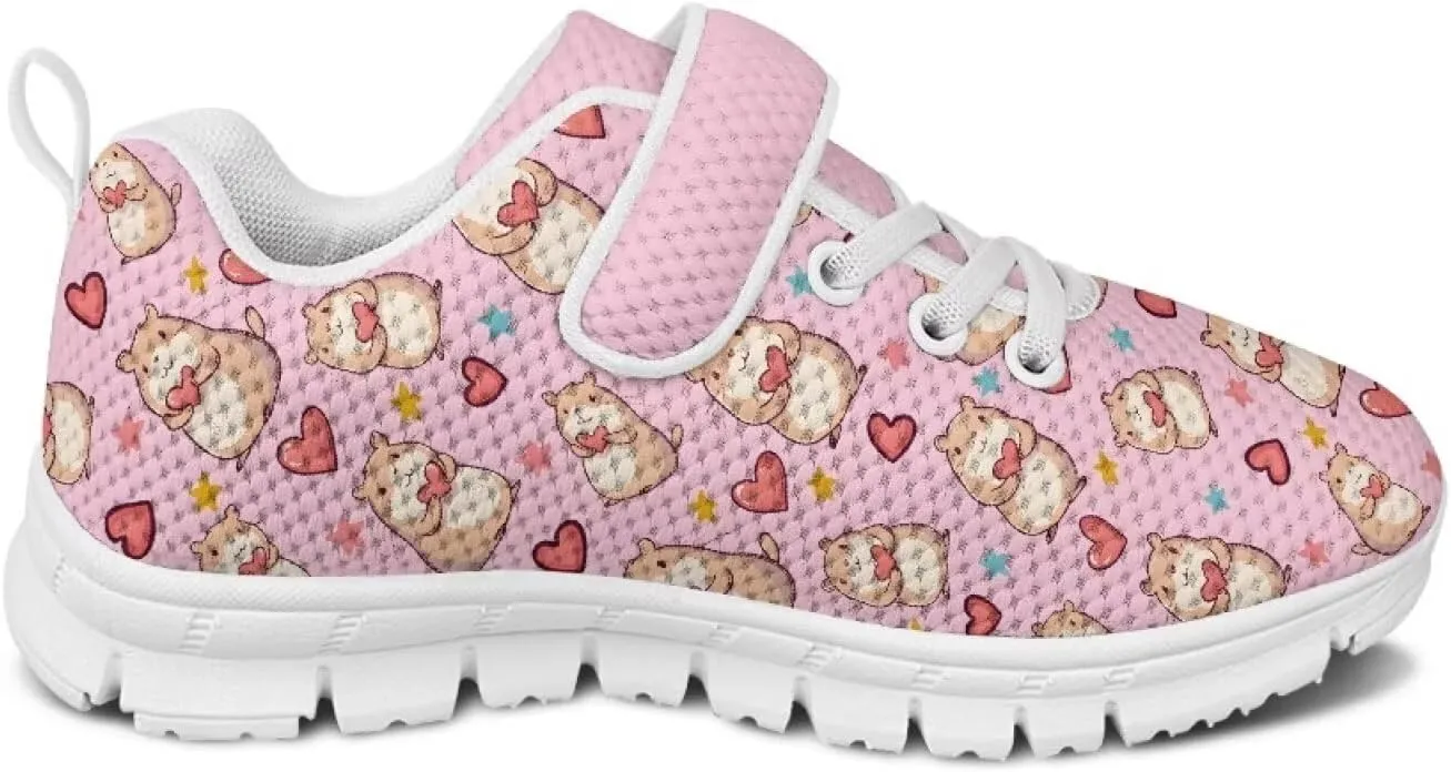 Kids Sport Shoes for Little Child Girls Mesh Design Breathable Slip On Single Buckle