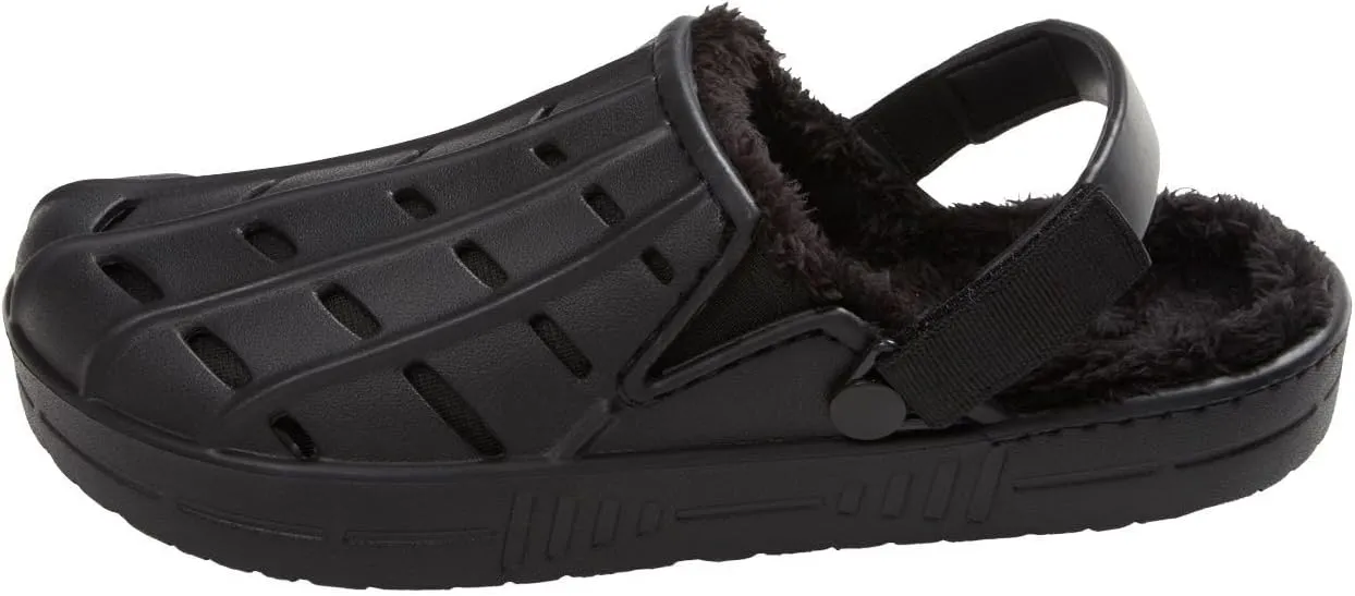 KingSize Men's Fur-Lined Rubber Clogs