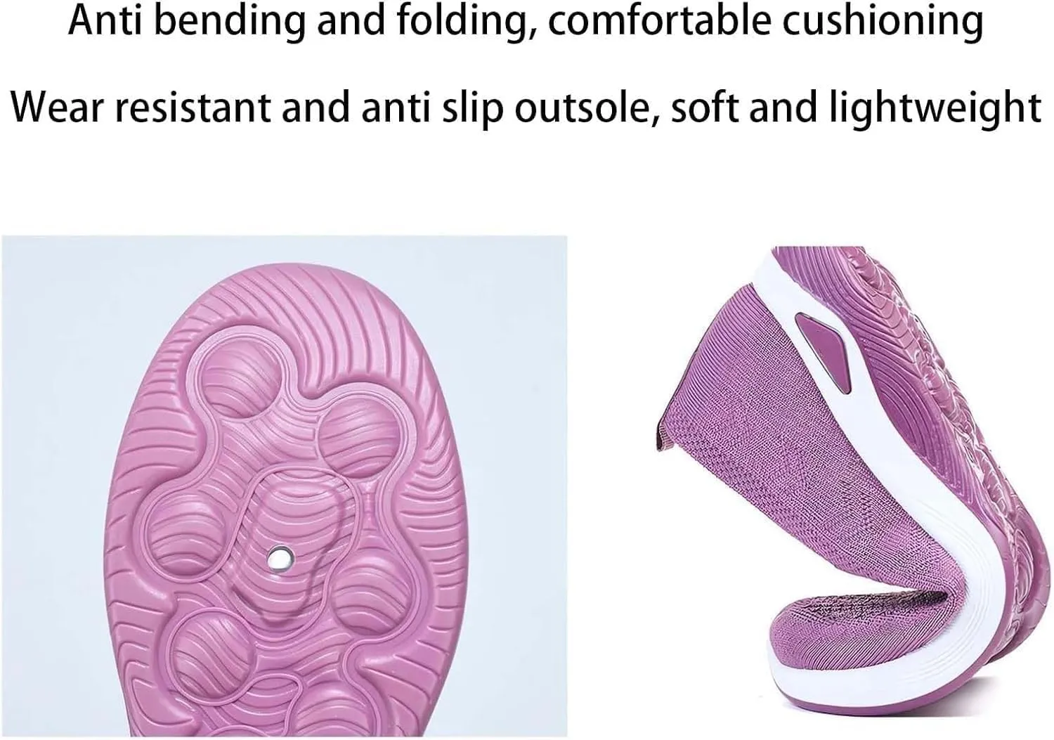 Knitted Breathable Sneakers, Women's Comfortable Breathable Knitted Sneakers, Breathable Slip-On Casual Non-Slip Sneakers