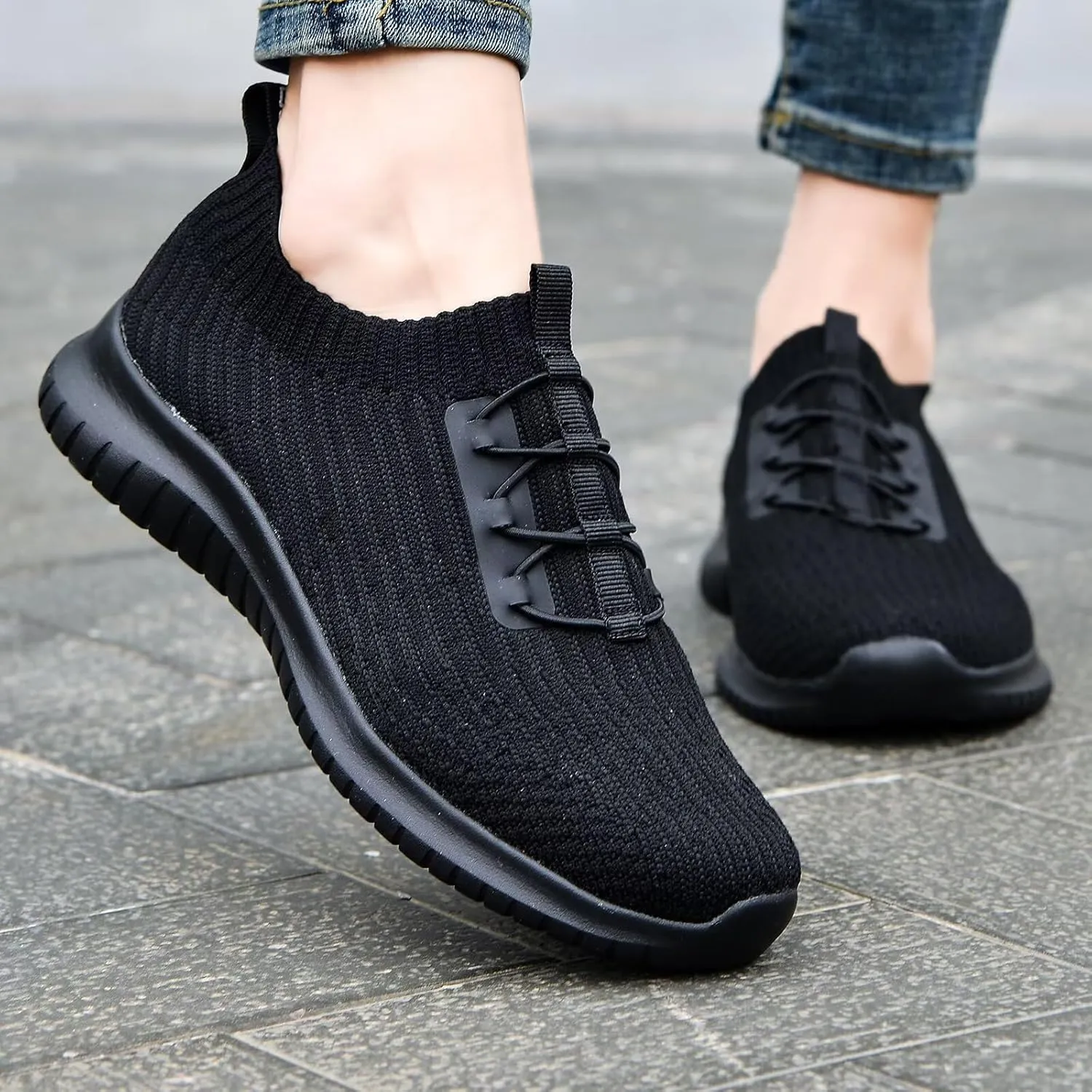 konhill Women's Comfortable Walking Shoes - Tennis Athletic Casual Slip on Sneakers