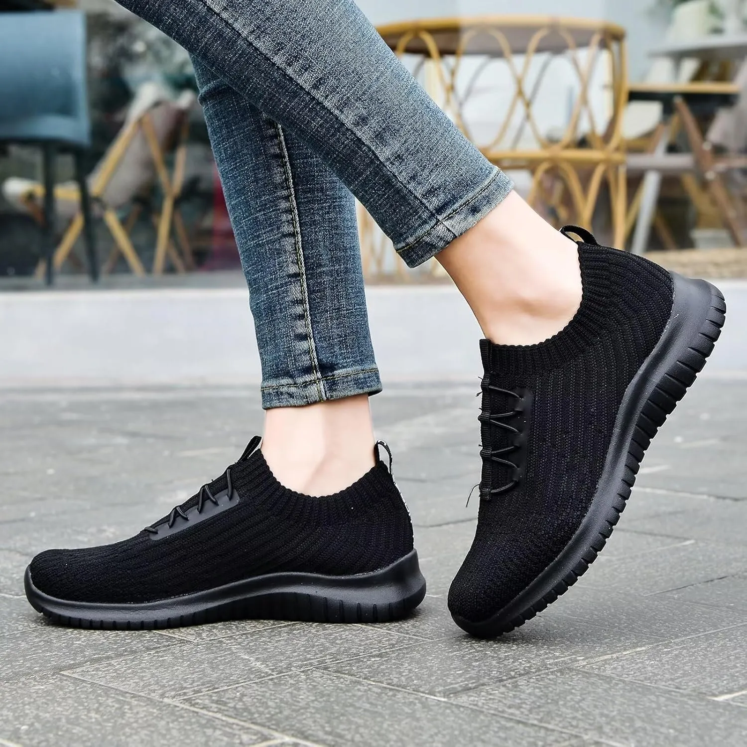 konhill Women's Comfortable Walking Shoes - Tennis Athletic Casual Slip on Sneakers