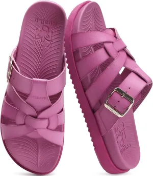 KuaiLu Gladiator Sandals for Women with Comfortable Arch Support Summer Beach Walking Fisherman Slides Boho Outfits Slip on Cushion Shoes Indoor Outdoor
