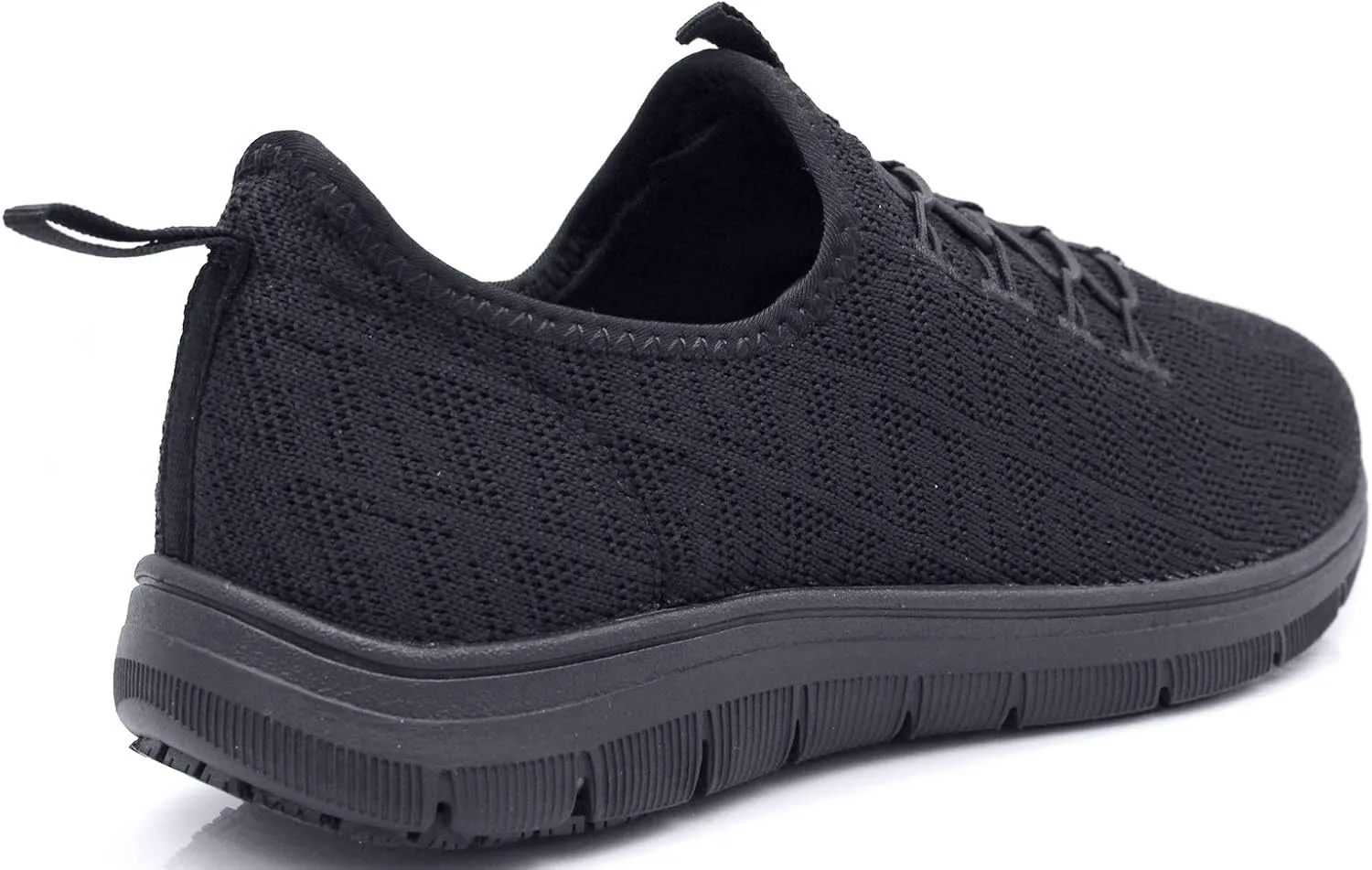 Laforst Jewel Womens Synthetic Mesh Upper Lace Up Nonslip Server Waitress Slip On Sneaker Free Socks