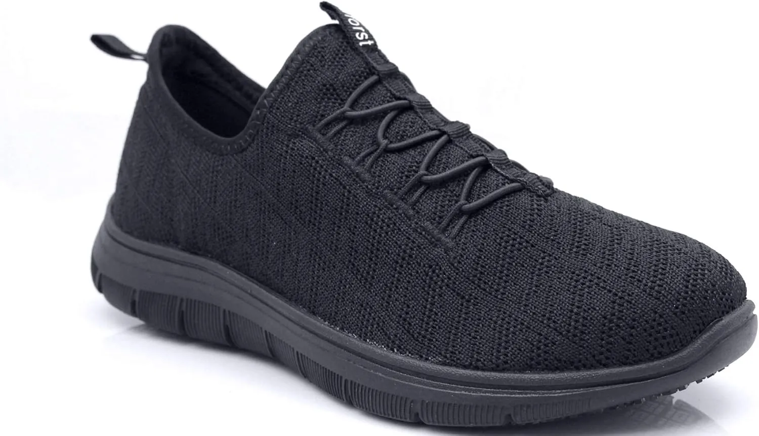 Laforst Jewel Womens Synthetic Mesh Upper Lace Up Nonslip Server Waitress Slip On Sneaker Free Socks