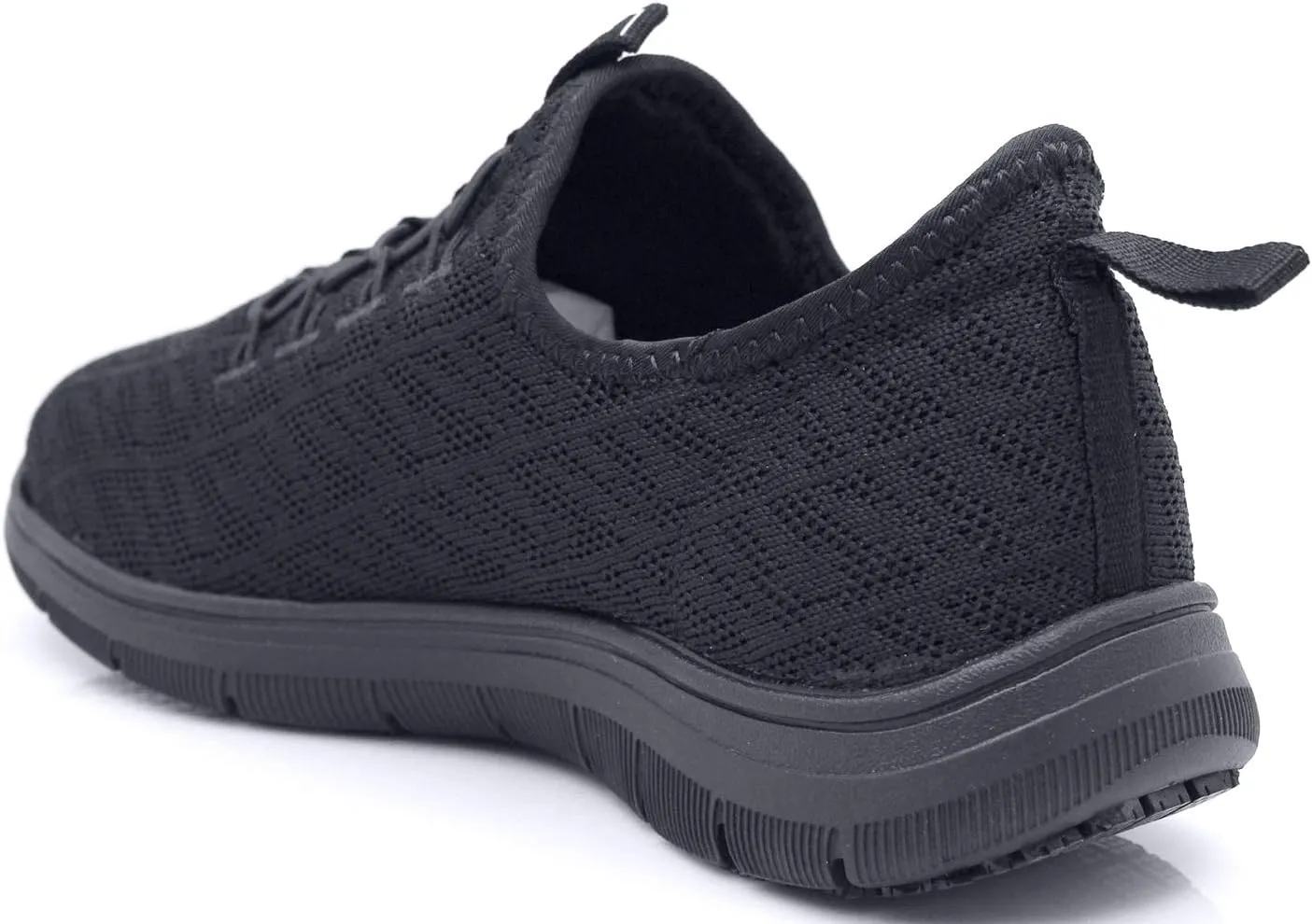 Laforst Jewel Womens Synthetic Mesh Upper Lace Up Nonslip Server Waitress Slip On Sneaker Free Socks