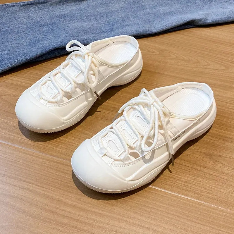 LBSFY  -  Women's Casual 2024 Summer Clog House Backless Shoes Comfort Slip On Walking Mule Hollow Out Slides Fashion Sneakers