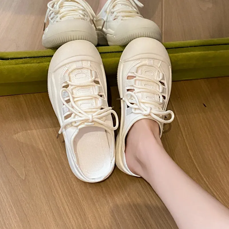 LBSFY  -  Women's Casual 2024 Summer Clog House Backless Shoes Comfort Slip On Walking Mule Hollow Out Slides Fashion Sneakers