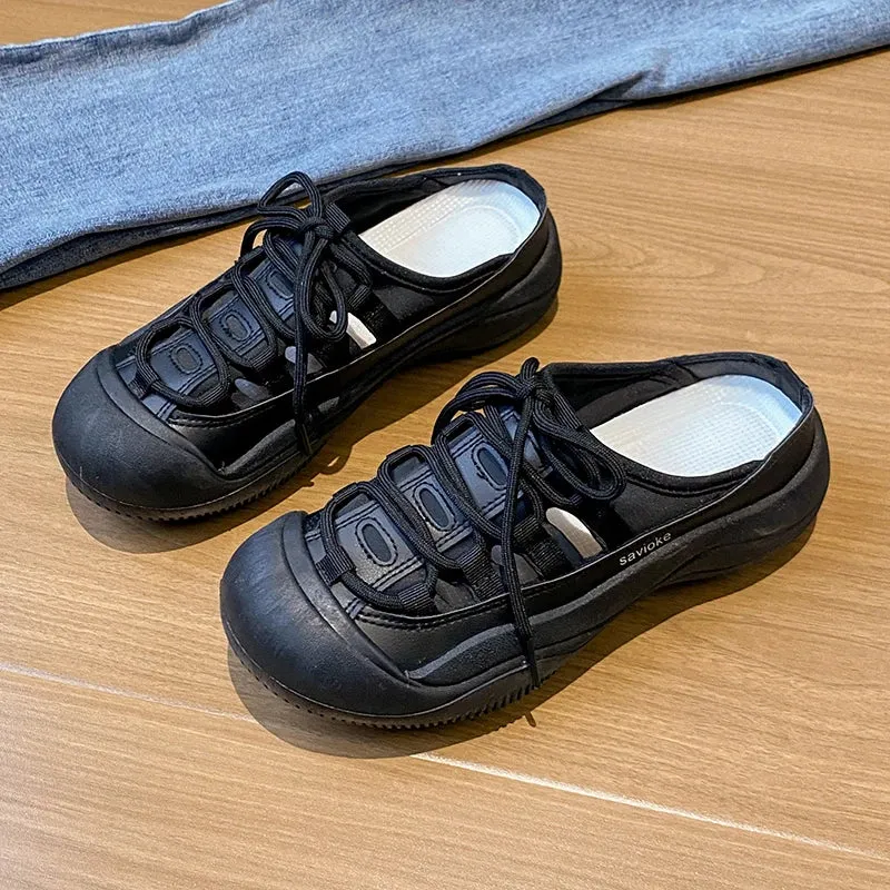LBSFY  -  Women's Casual 2024 Summer Clog House Backless Shoes Comfort Slip On Walking Mule Hollow Out Slides Fashion Sneakers