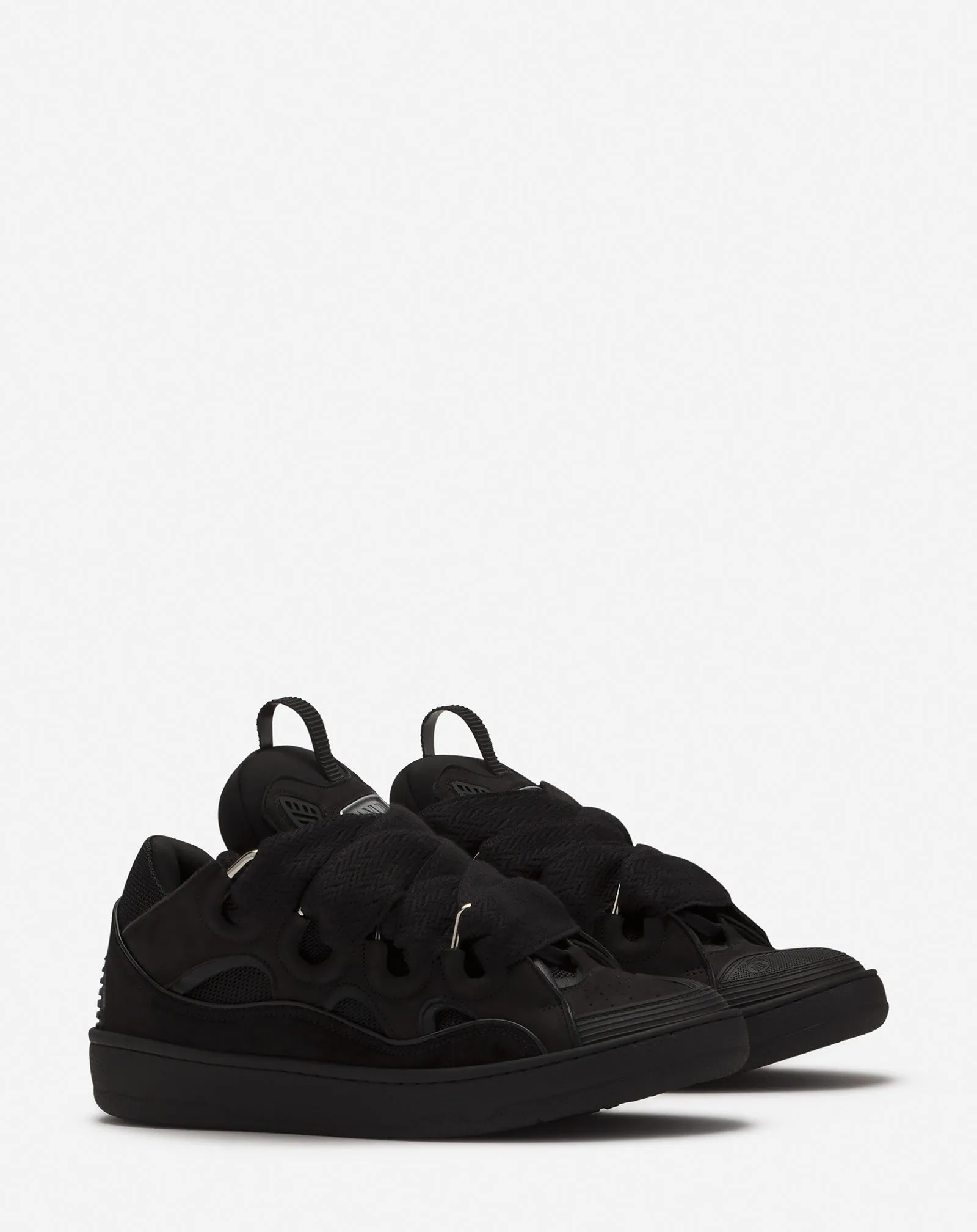 LEATHER CURB SNEAKERS