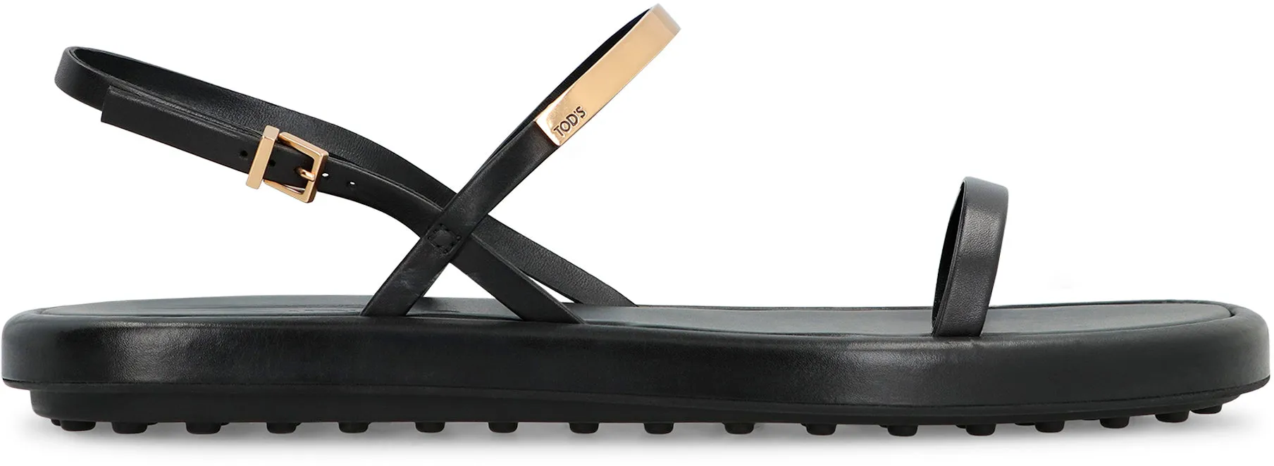 Leather flat sandals