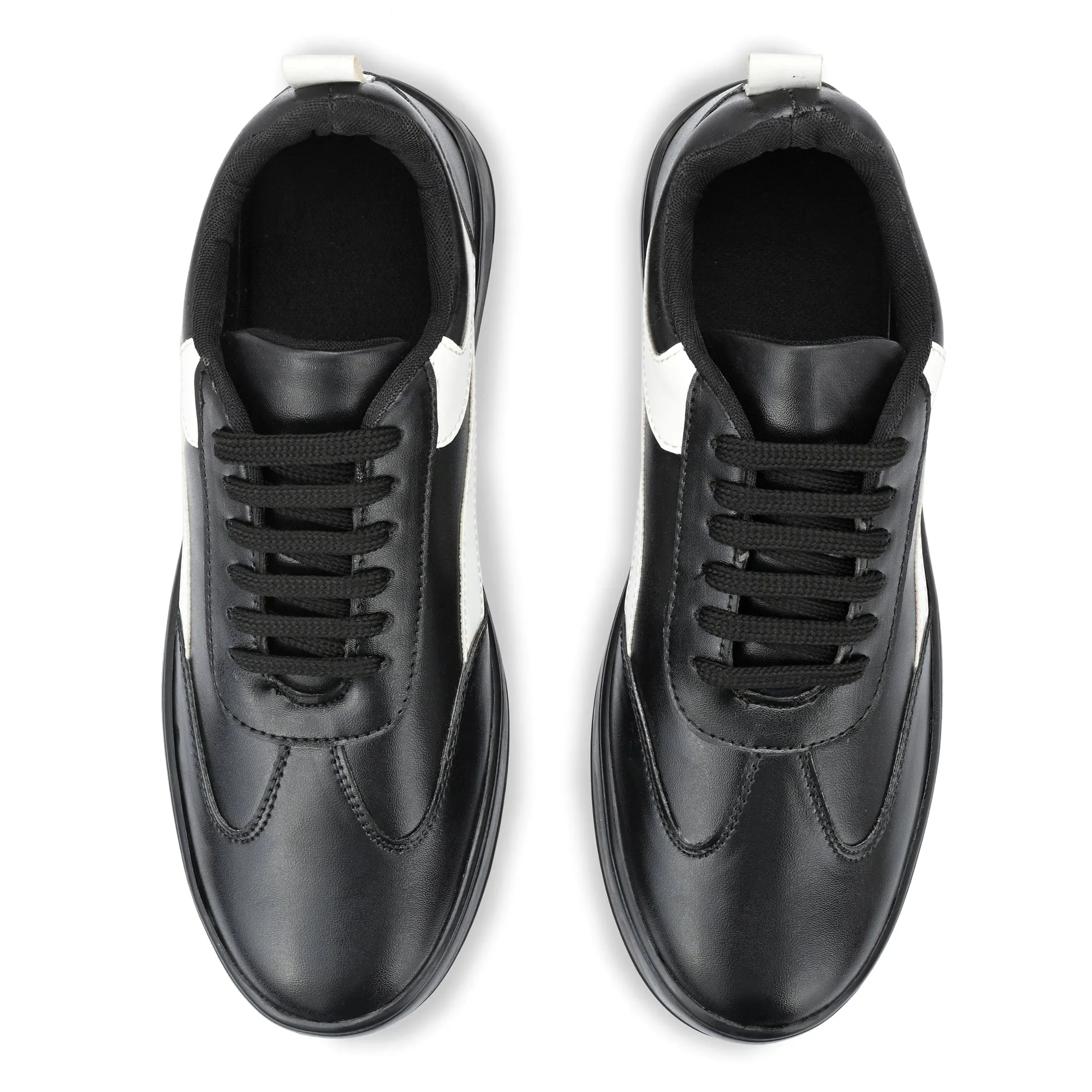Legwork Casual 2.0 Black & White Vegan Leather Shoes