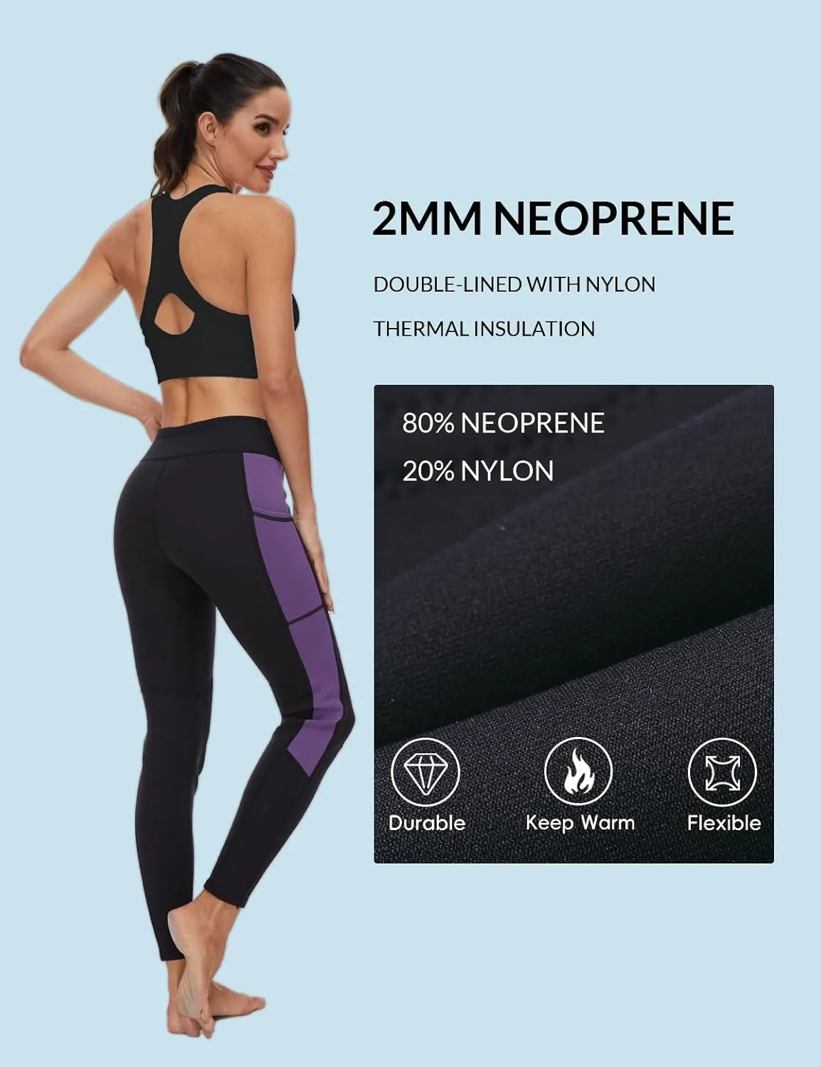 Lemorecn Wetsuit Pants Men 1.5mm and Wetsuit Pants Women 2mm Neoprene for Swimming Canoeing Snorkeling Scuba Kayaking