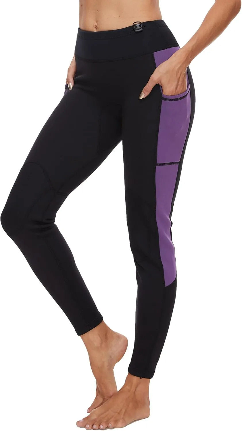 Lemorecn Wetsuit Pants Men 1.5mm and Wetsuit Pants Women 2mm Neoprene for Swimming Canoeing Snorkeling Scuba Kayaking