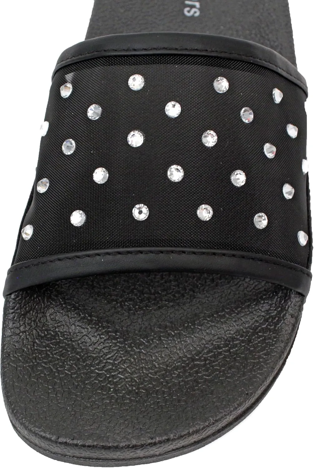 Luckers Women's Crystal-Embellished Mesh Slip-On Sandals
