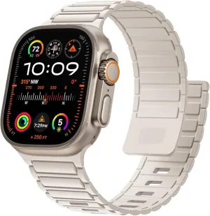 Magnetic Sport Band for Apple Watch Ultra/2 Band 49mm 45mm 46mm 44mm 42mm 41mm 40mm 38mm for Apple Watch Bands for Men/Women,Silicone Link Loop Wristbands Strap iWatch Series 10 9 8 7 6 5 4 3 se 2nd
