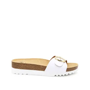 Malibu' Mule Women's Casual Sandals - White