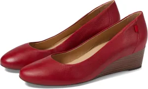 Marc Joseph New York Prospect Wedges for Women – Leather Construction – Almond Toe – Rubber Outsole