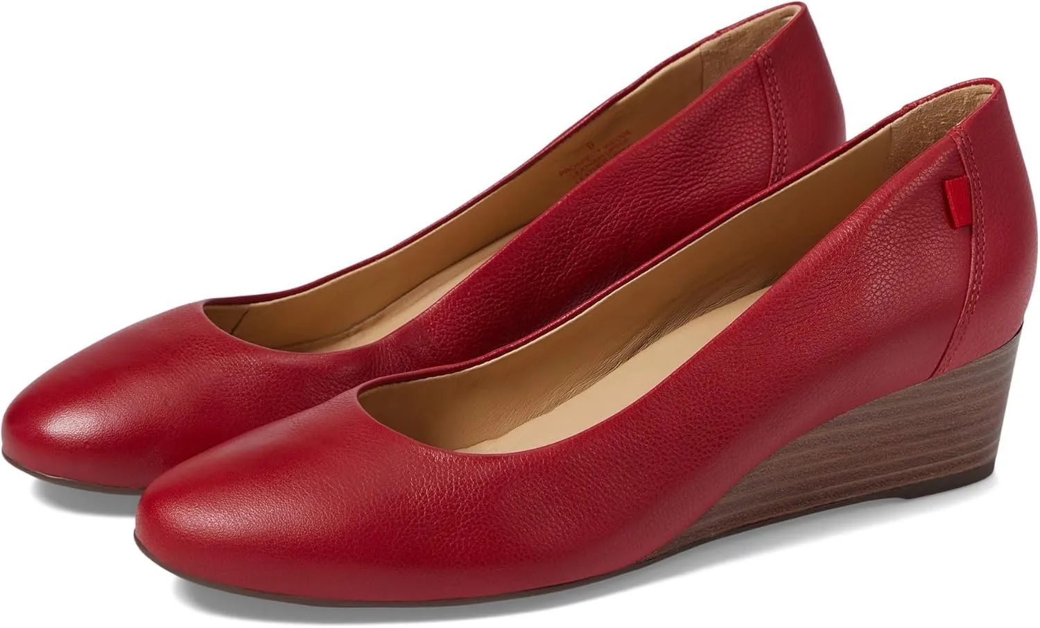 Marc Joseph New York Prospect Wedges for Women – Leather Construction – Almond Toe – Rubber Outsole
