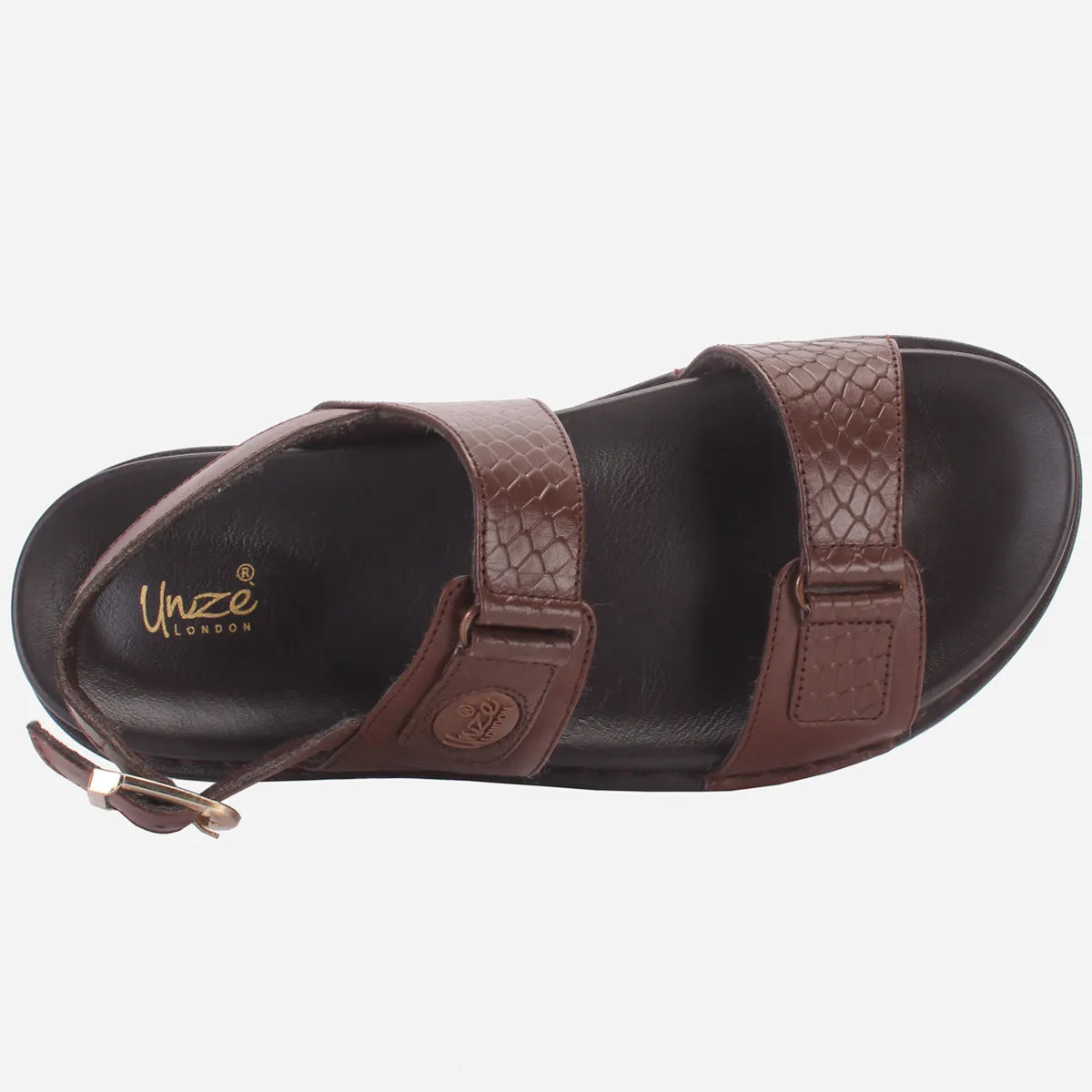 Men "VEERO" Leather Open Toe Summer Flat Sandals