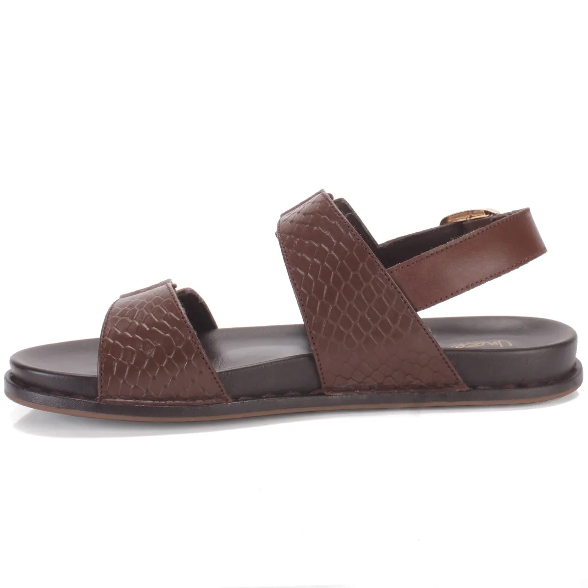 Men "VEERO" Leather Open Toe Summer Flat Sandals