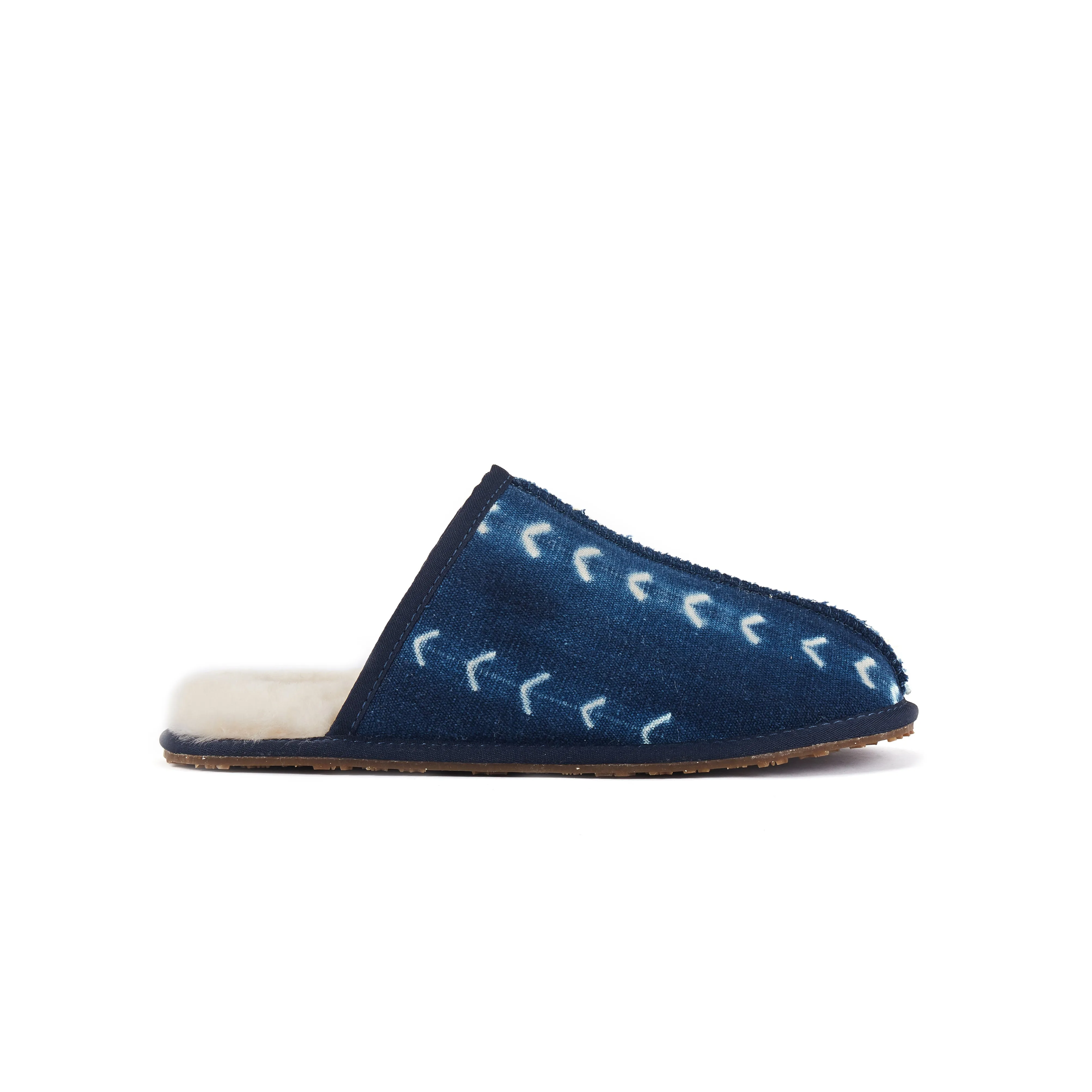 MENS CLOSED MULE INDIGO