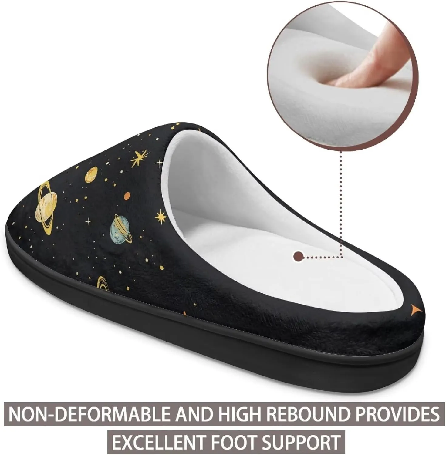 Mens Cozy Fluffy Slippers Slip On Casual House Shoes Indoor Warm Sandal Non Slip Slippers SizeUS 4-15