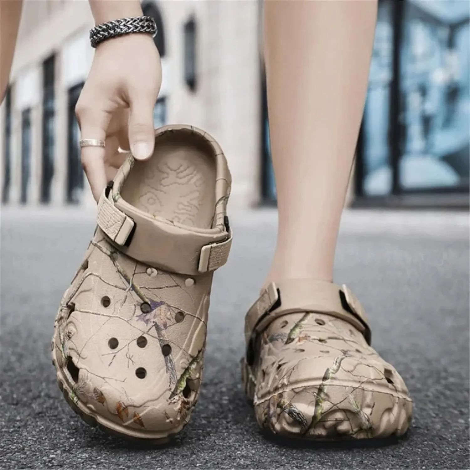 Men's Garden Clogs, Platform Outdoor Summer Slippers
