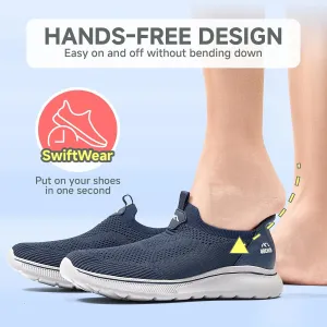 Men's Hands-Free Slip On Sneakers | Laceless Walking Shoes for Gym/Travel/Office