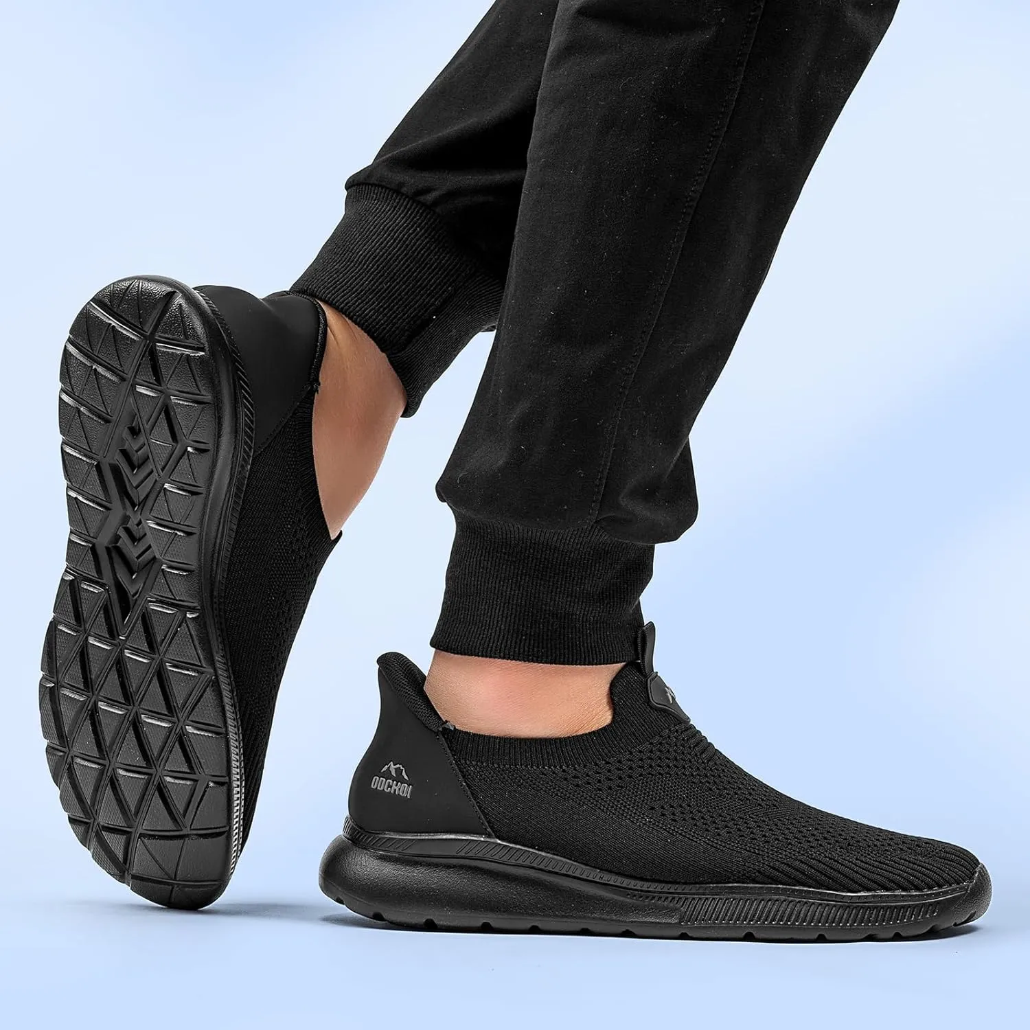 Men's Hands-Free Slip On Sneakers | Laceless Walking Shoes for Gym/Travel/Office