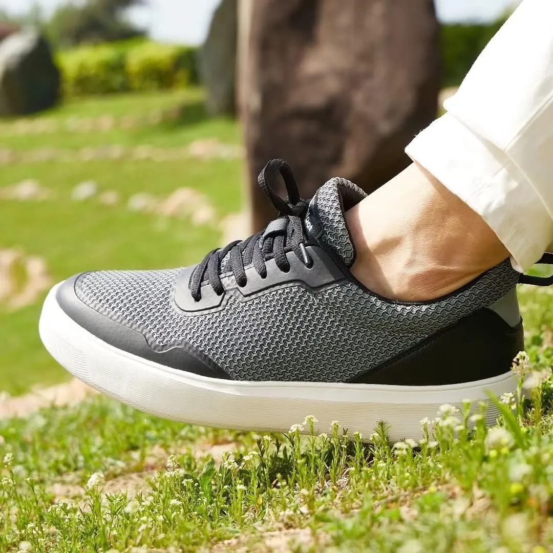 Men's Orthopedic Fashion Sneakers with Arch Support: Comfortable Orthotic Shoes for Plantar Fasciitis, Adjustable Supportive Flat Feet Walking Shoes for Foot and Ankle Pain Relief