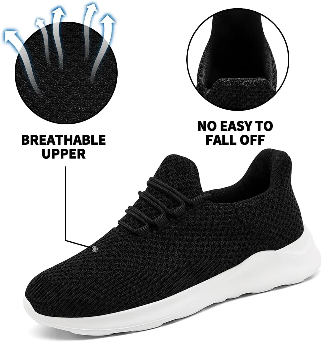 Mens Running Shoes Slip On Sneakers Walking Tennis Shoes Gym Athletic Sports Fashion Casual Breathable