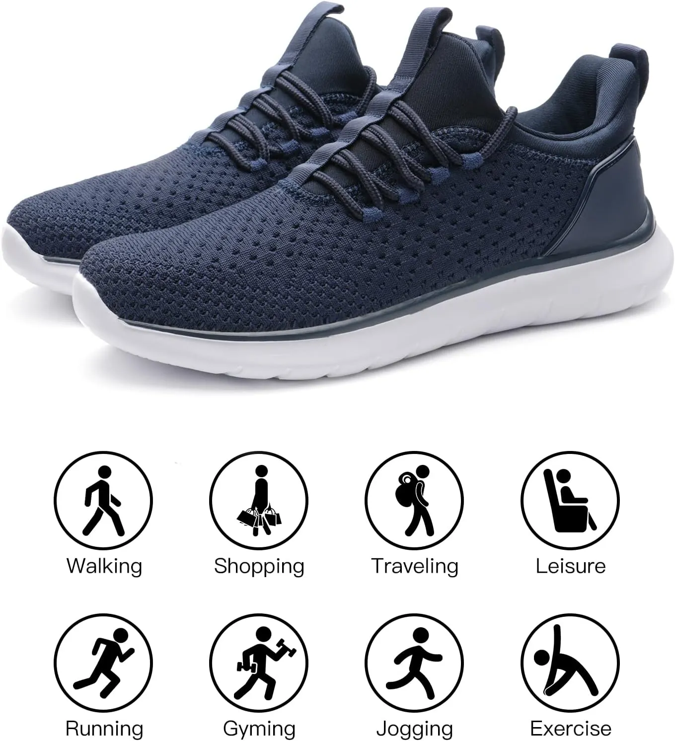 Men's Running Shoes Slip on Walking Shoes Ultra Light Breathable Mesh Non Slip Sneakers Athletic Workout Shoes