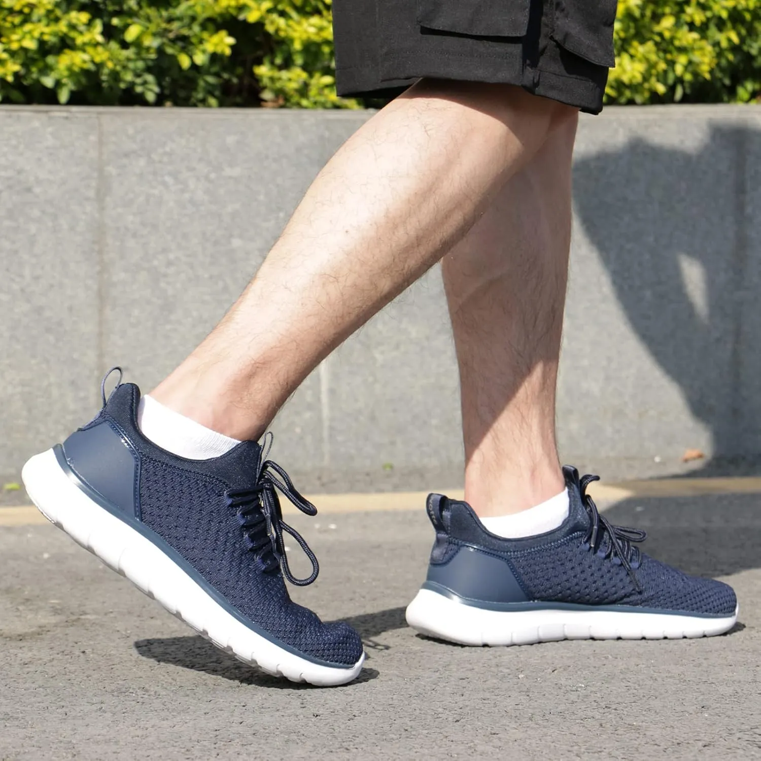 Men's Running Shoes Slip on Walking Shoes Ultra Light Breathable Mesh Non Slip Sneakers Athletic Workout Shoes