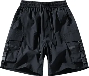 Men's Shorts Casual Summer Shorts Belted Slit Split Regular Fit Athletic Cycling Active Sport Business