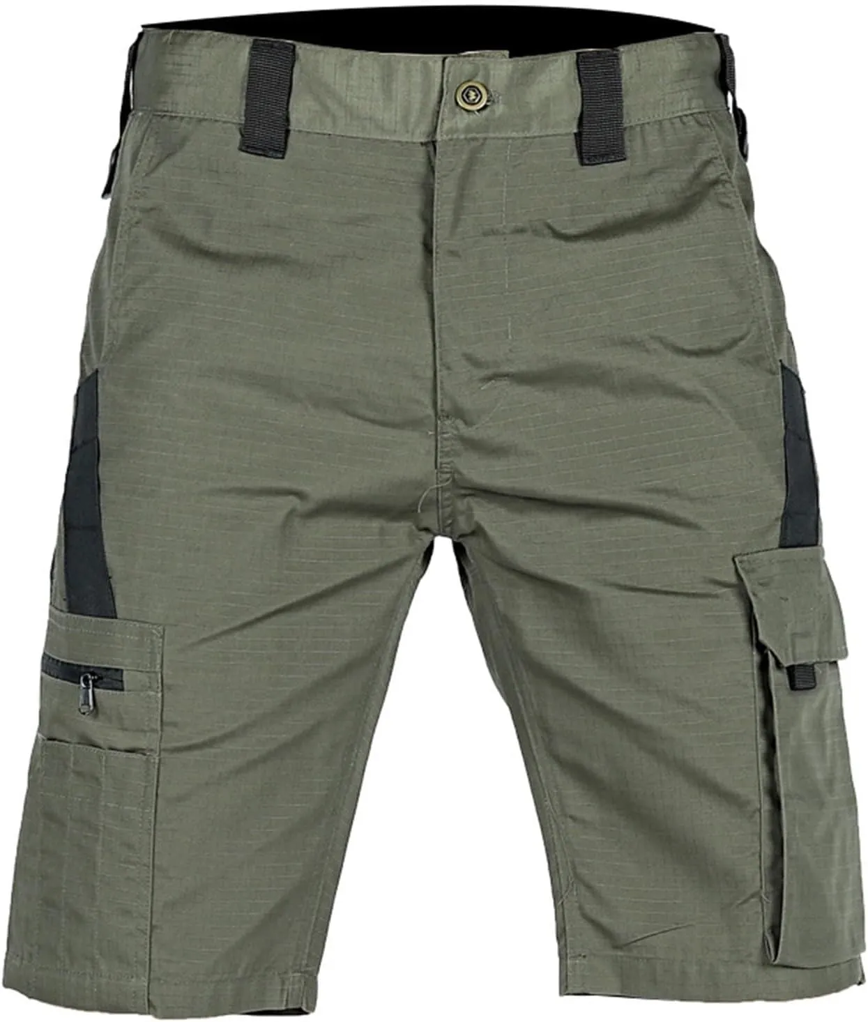 Men's Shorts Web Waistband Outdoor Sports Capri Training Shorts Summer Belt Straight Embroidered Casual Strip Split