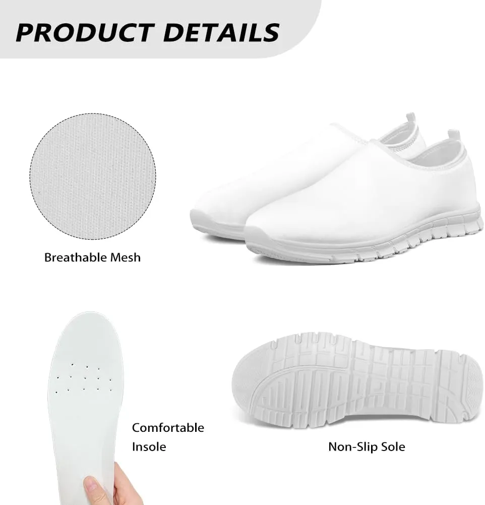 Mens Slip on Loafers Sneakers Casual House Shoes Non-Slip Running Sneakers with Black Sole