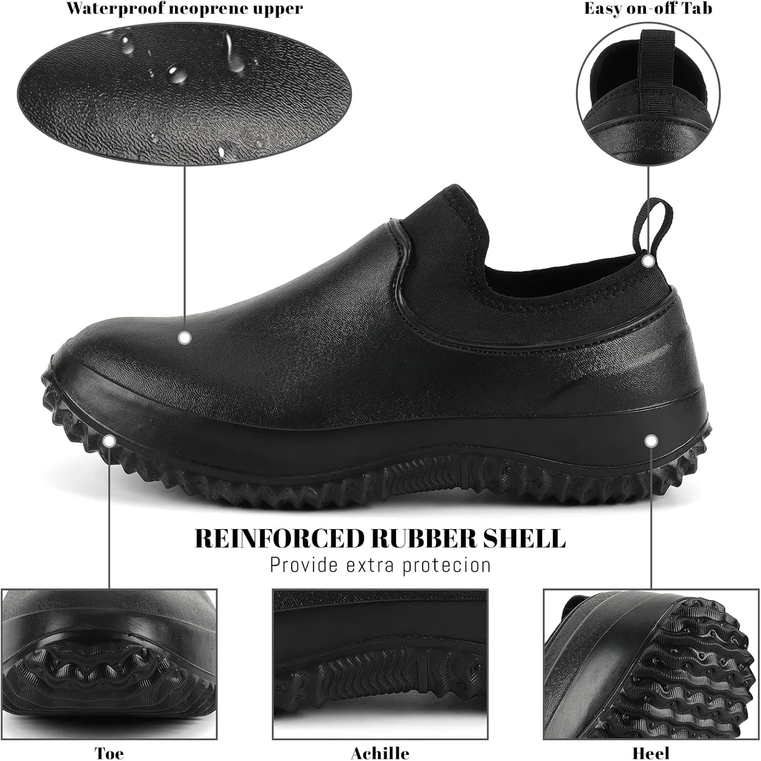 Men’s Waterproof Rain Boots Women’s Rubber Garden Shoes Neoprene Hunting Boot