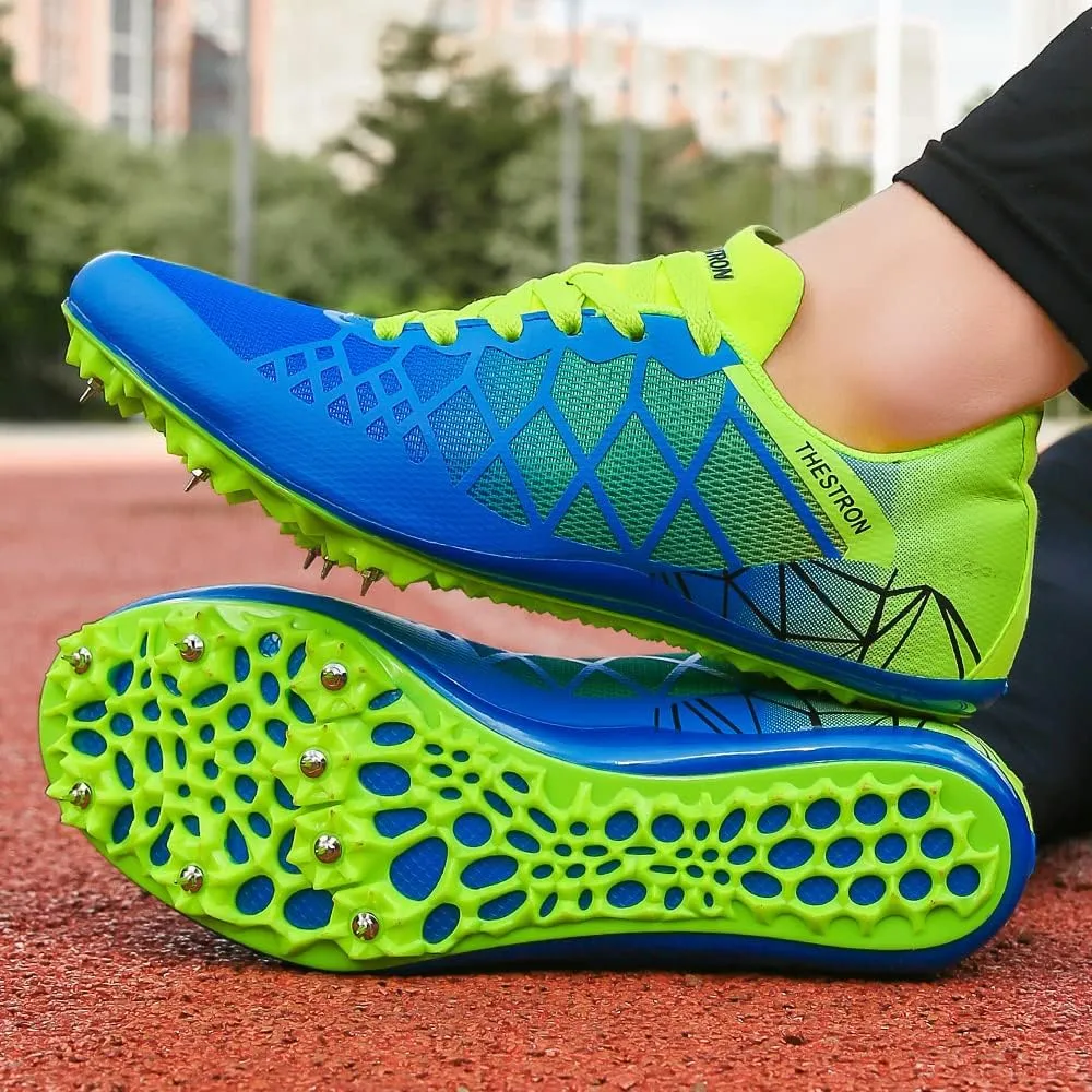 Mens Womens Boys Girls Spikes Athletics Racing Running Shoes Track and Field Sneaker …