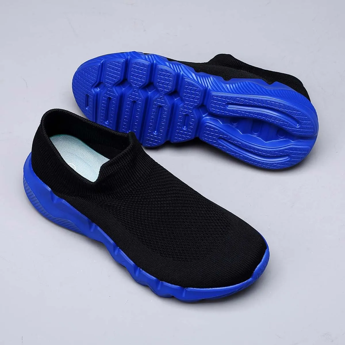 Men's Women's Knitted Mesh Fashion Breathable Ankle-High Road Running Shoes Soft Sneakers Shoes Trainers Shoes