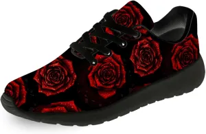 Mens Womens Rose Shoes Lightweight Running Tennis Gym Athletic Shoes Walking Sneakers Gifts for Him Her