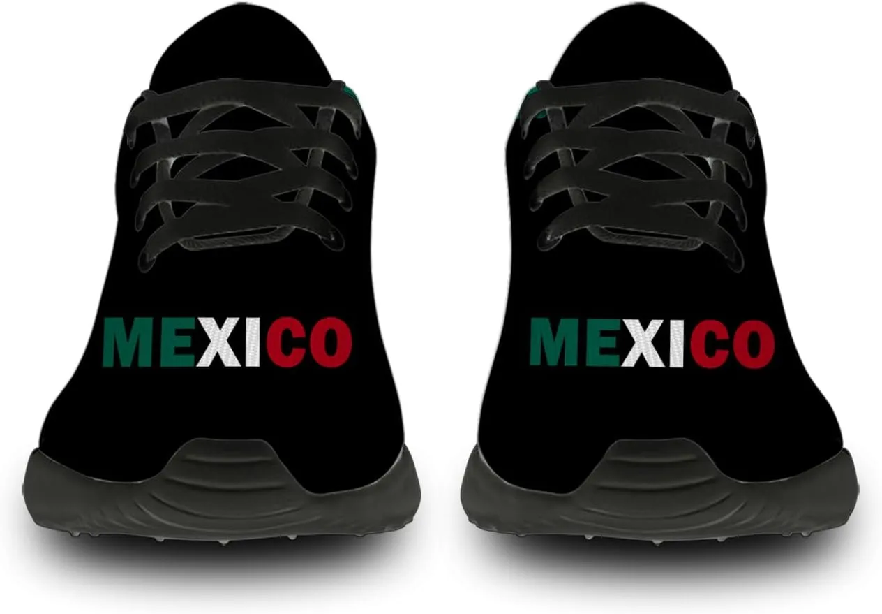 Mexican Flag Shoes Lightweight Comfortable Running Tennis Walking Fashion Sneakers for Men Women