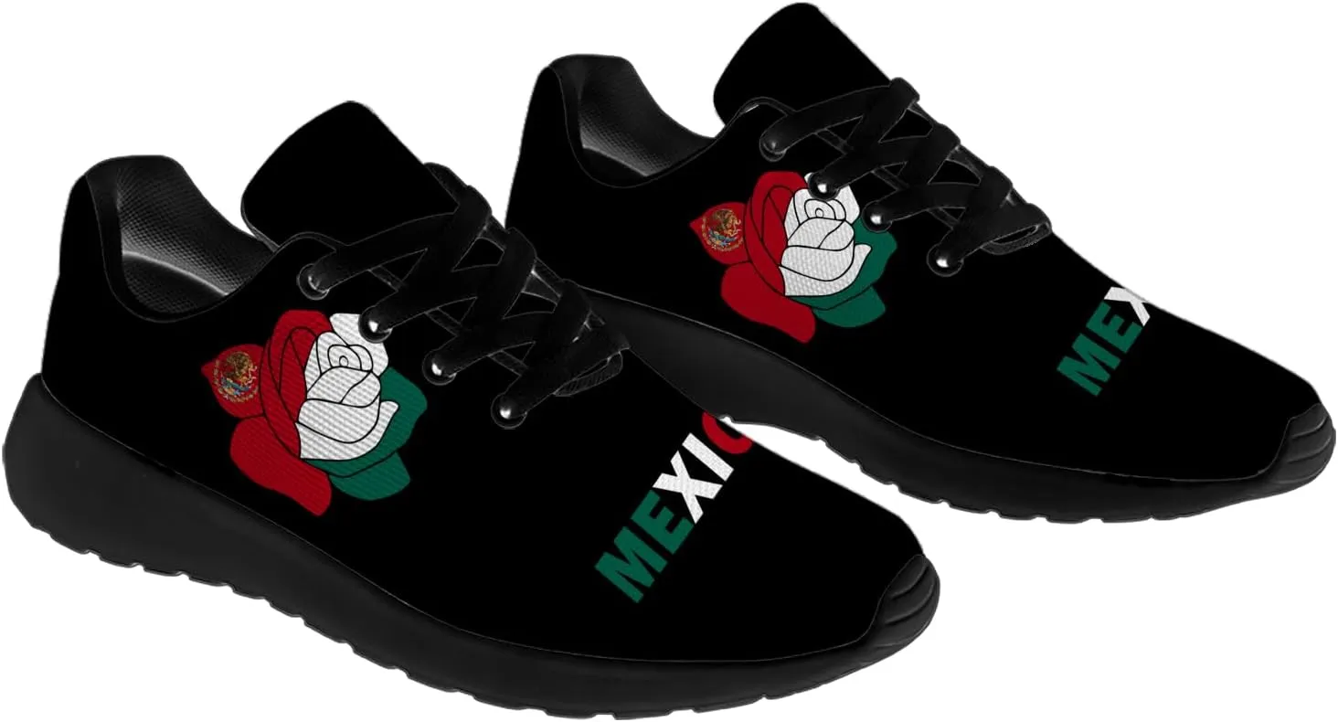 Mexican Flag Shoes Lightweight Comfortable Running Tennis Walking Fashion Sneakers for Men Women