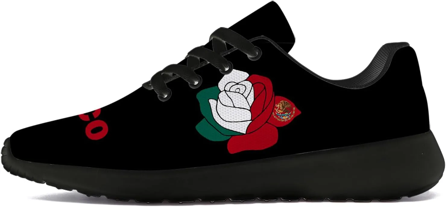 Mexican Flag Shoes Lightweight Comfortable Running Tennis Walking Fashion Sneakers for Men Women