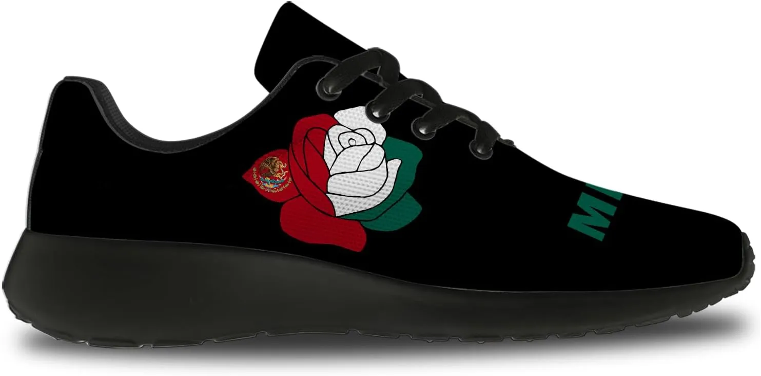 Mexican Flag Shoes Lightweight Comfortable Running Tennis Walking Fashion Sneakers for Men Women