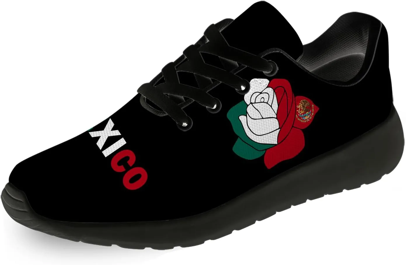 Mexican Flag Shoes Lightweight Comfortable Running Tennis Walking Fashion Sneakers for Men Women