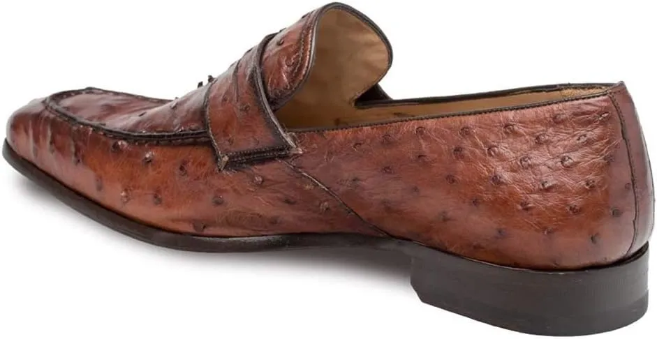 Mezlan Lisbon Brandy Genuine Ostrich Men's Classic Slip On
