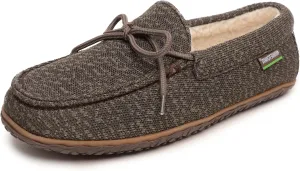 Minnetonka Men’s Ecowise Oak - Slip-On Shoes Featuring 100% Recycled Fabric and Laces, 50% Repurposed Berber Lining, Removable Contoured Footbed, and MinnTREAD Rubber Sole with Rice Husk