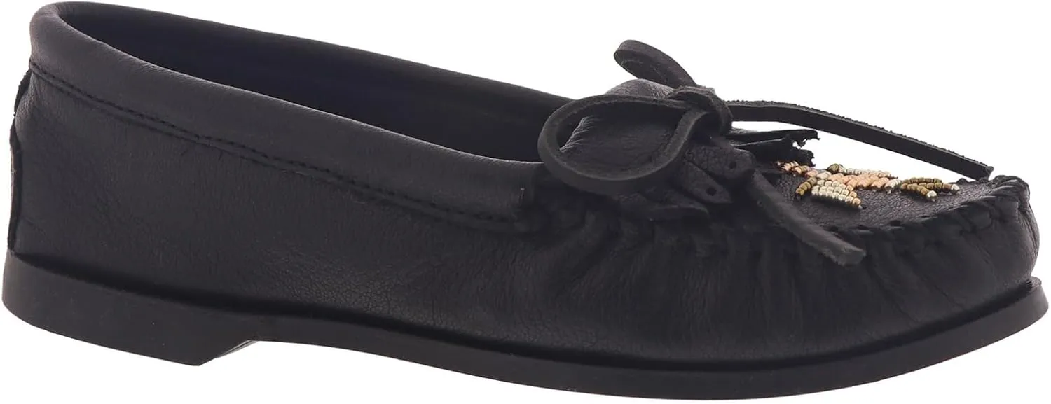 Minnetonka Thunderbird Women's Slip On, 9 B(M) US, Black-Metallic
