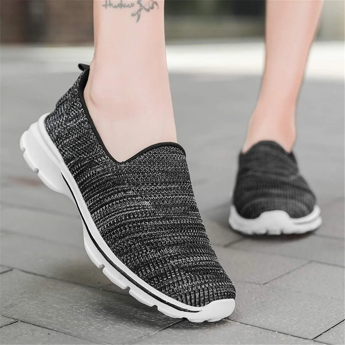 MizHome Women's Athletic Running Shoes Breathable Casual Mesh-Comfortable Slip on Sneakers