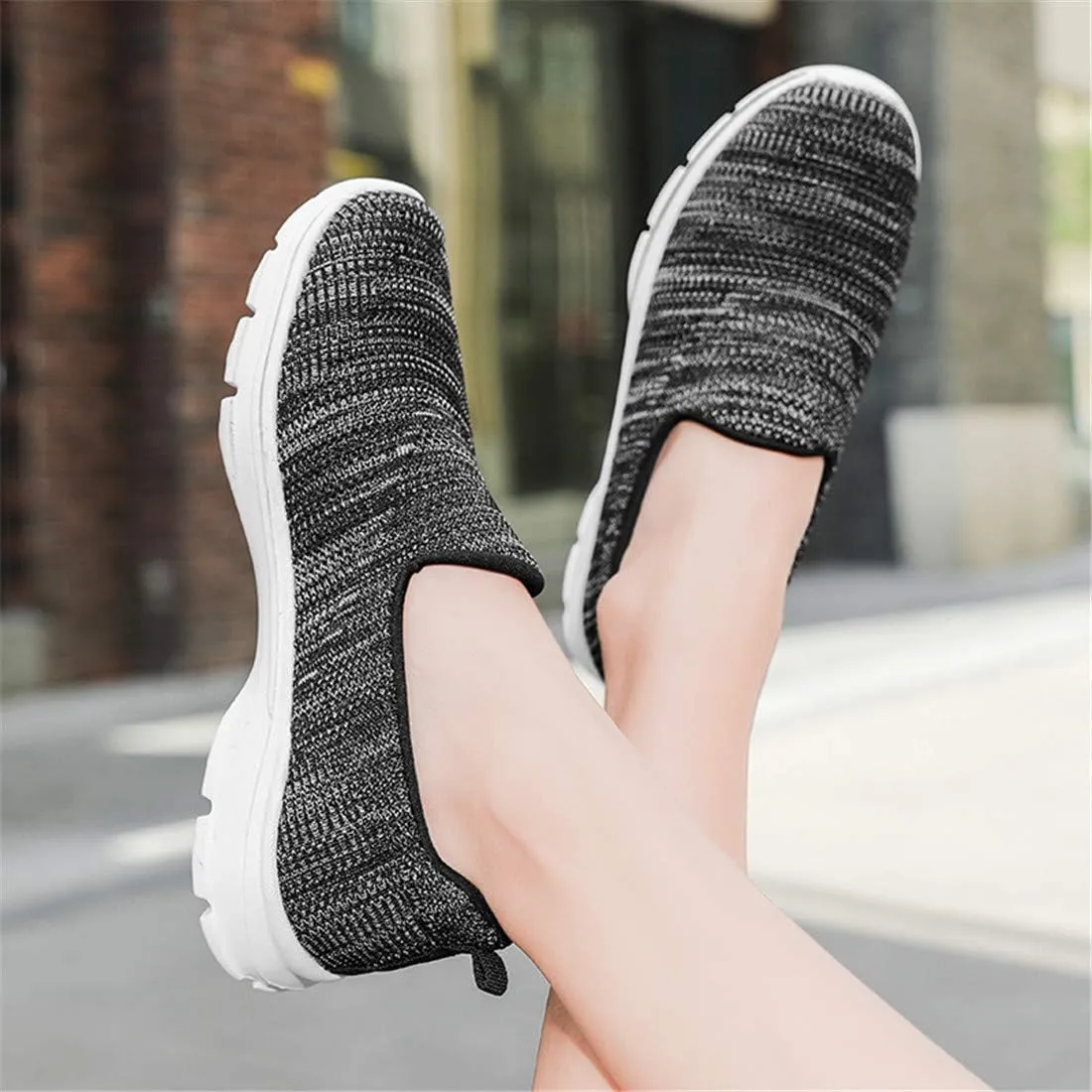MizHome Women's Athletic Running Shoes Breathable Casual Mesh-Comfortable Slip on Sneakers